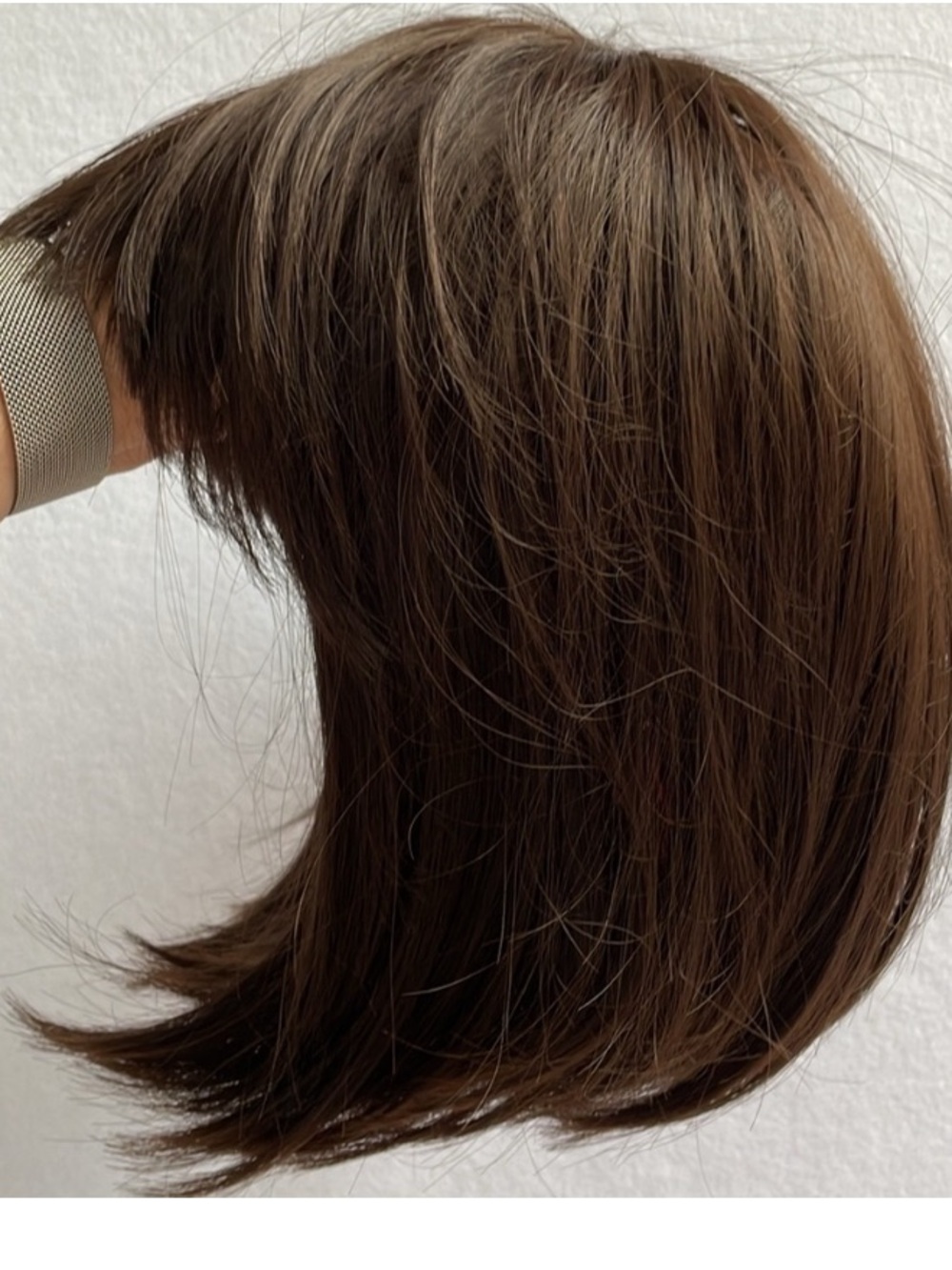 OneDor Bob Wig with Bangs Brown